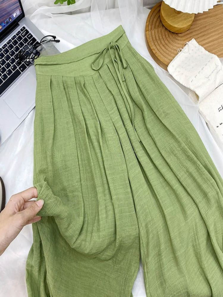 THE ALAYNA | HIGH WAIST ICE LINEN PANTS