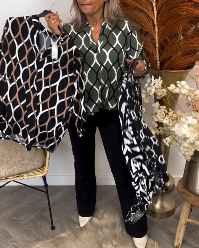 THE MAYA | ELEGANT PATTERN BLOUSE