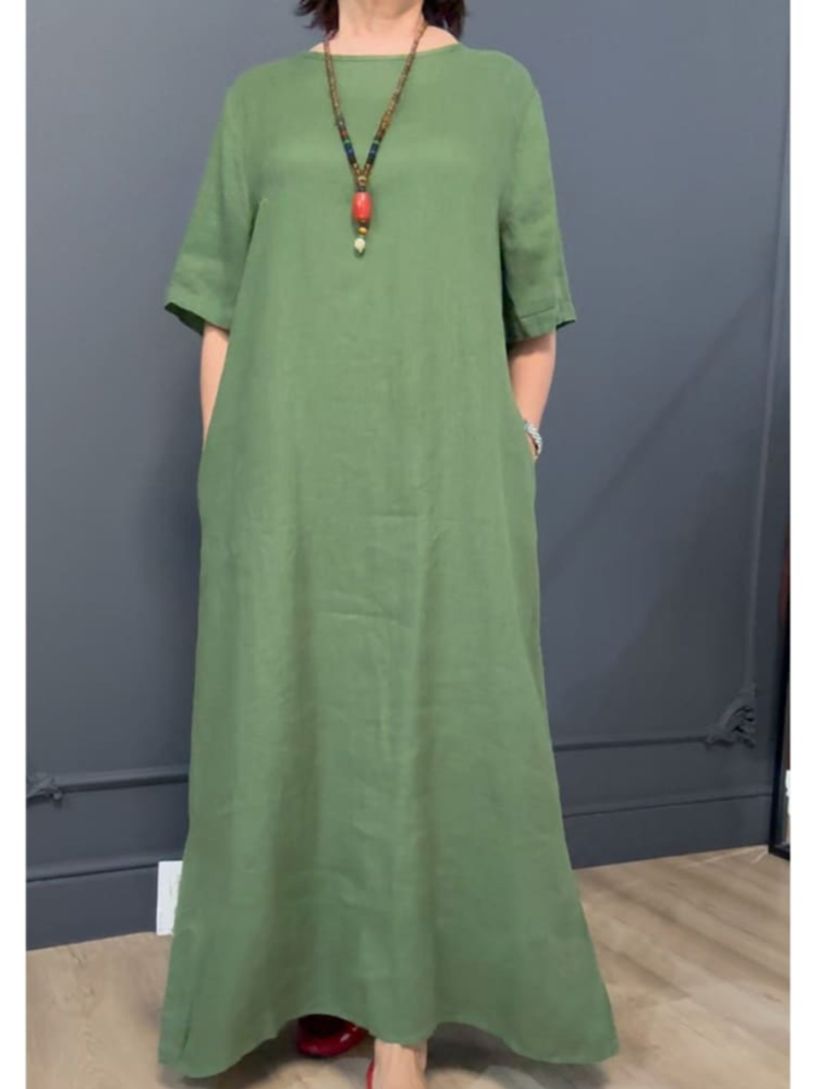 THE ALMA | CASUAL COTTON-LINEN DRESS
