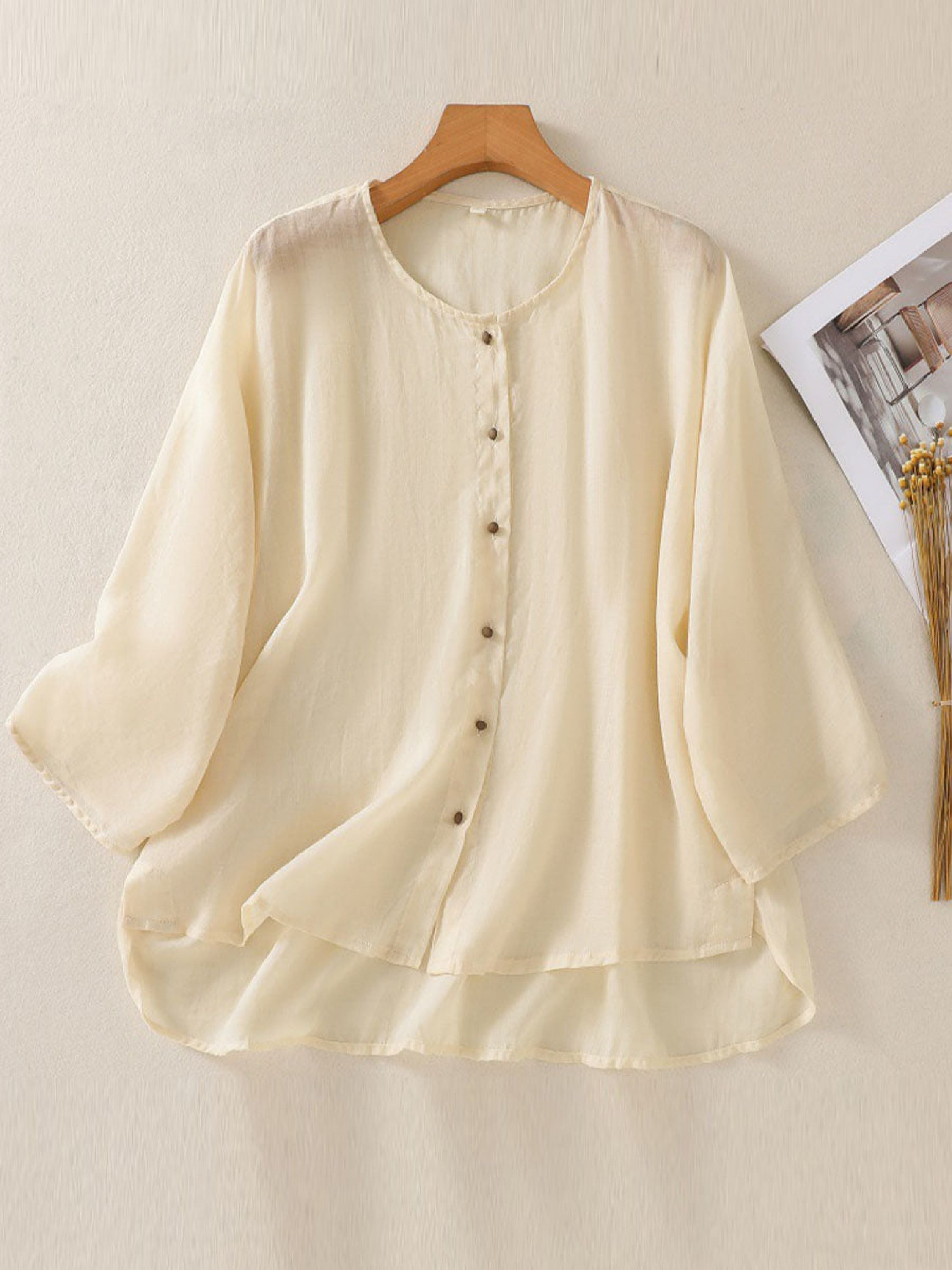 THE LUNARA | LIGHTWEIGHT RAMIE CARDIGAN TOP