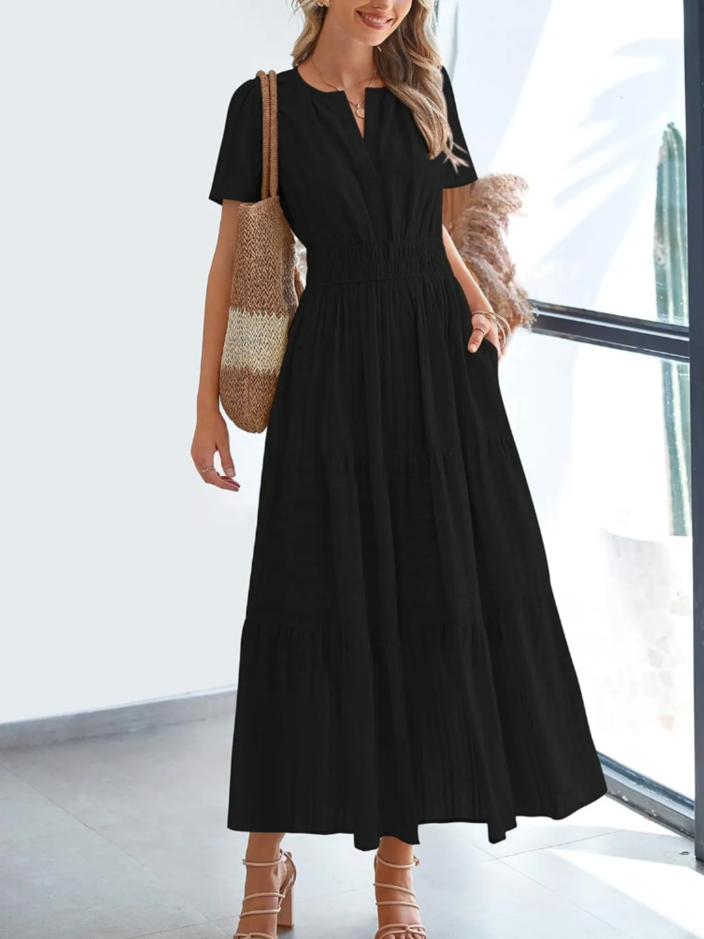 THE ELARA | LIGHTWEIGHT SUMMER MIDI DRESS