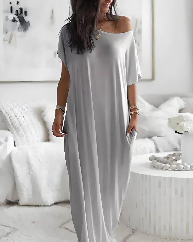 THE CASSIA | OFF-SHOULDER BATWING MAXI DRESS [Buy 2, Get 1 FREE]