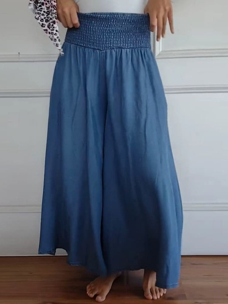 THE ELARA | COTTON WIDE-LEG PANTS