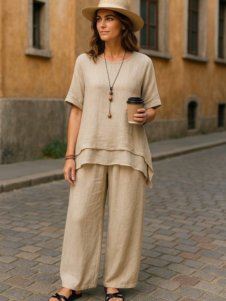 THE AMARA | ETHNIC COTTON-LINEN SET