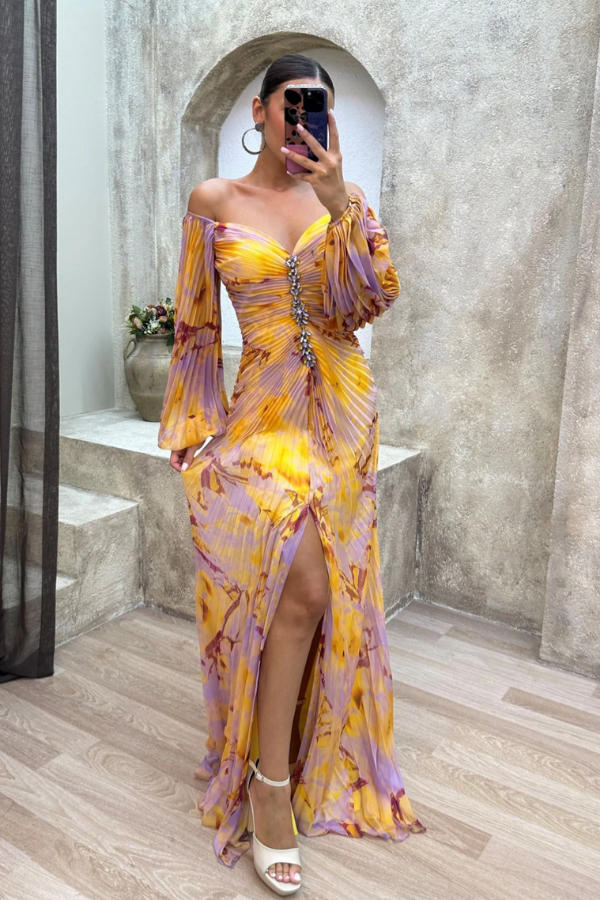 THE AURORA | EMBELLISHED SUNSET MAXI