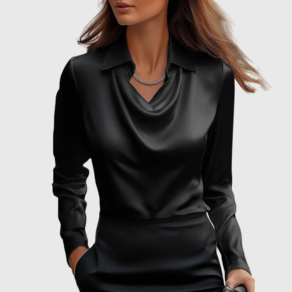 THE EVELYN | ELEGANT DRAPED BLOUSE