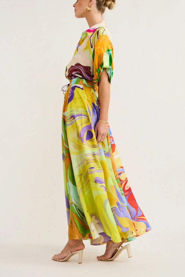 THE ROSA |SILK SKIRT ENSEMBLE