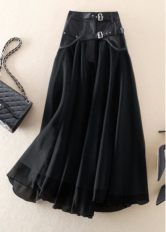 THE NORELLE | TULLE PATCHWORK MIDI SKIRT