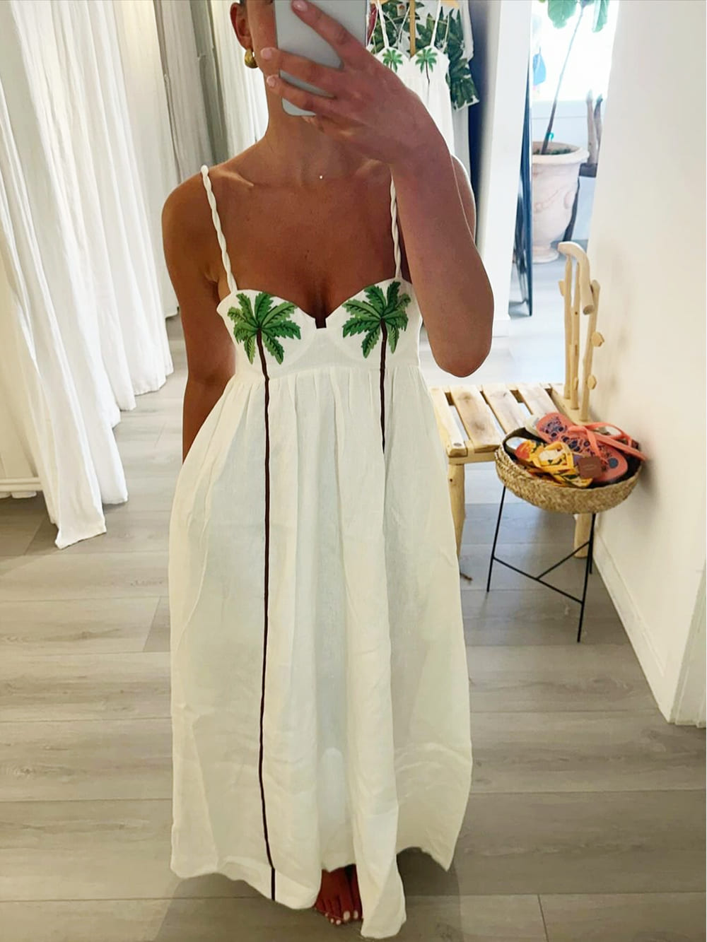 THE ZARIA | PALM OASIS SLIP DRESS