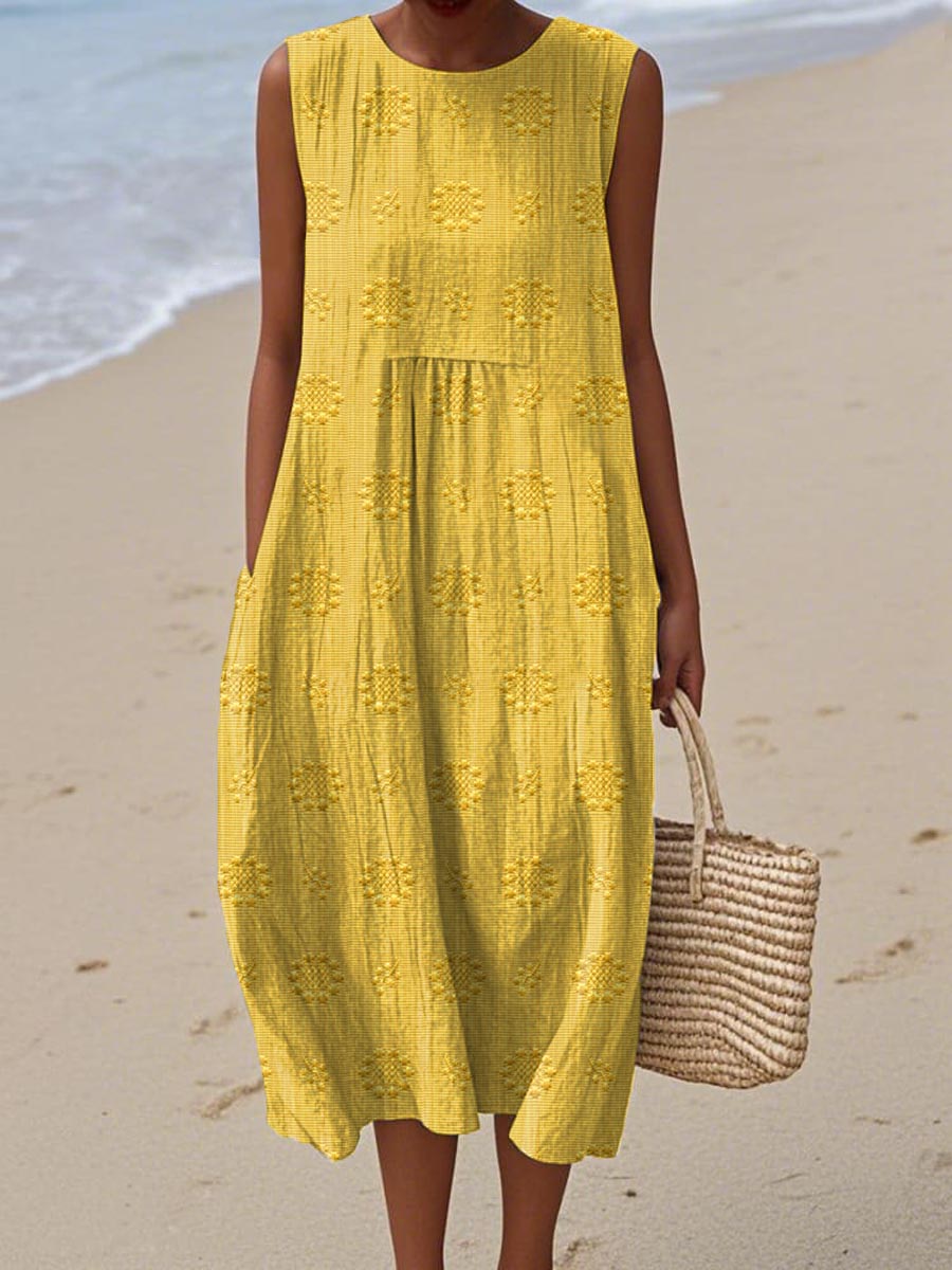 THE ROSE | ELEGANT SLEEVELESS DRESS WITH POCKETS