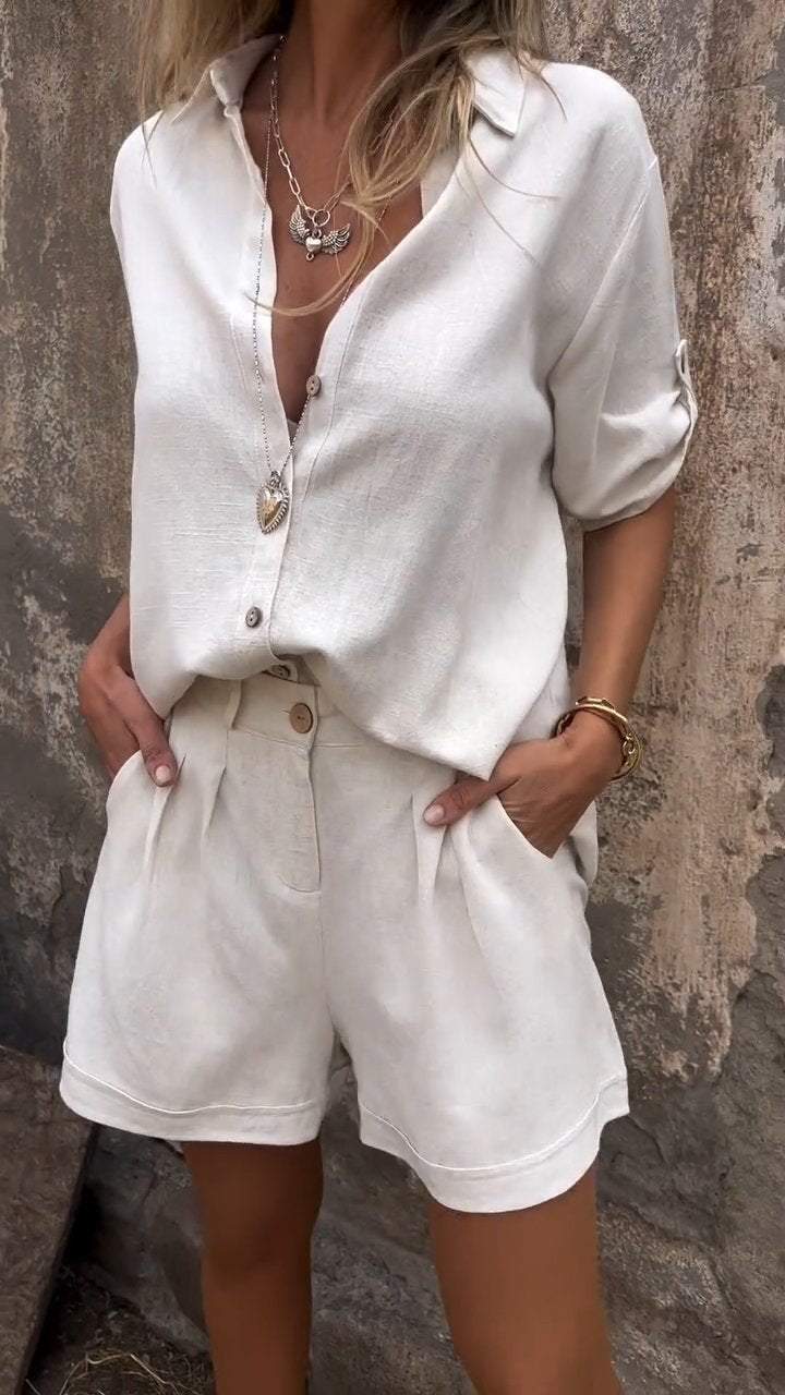 THE ELVINA | RELAXED LINEN TWO-PIECE SET