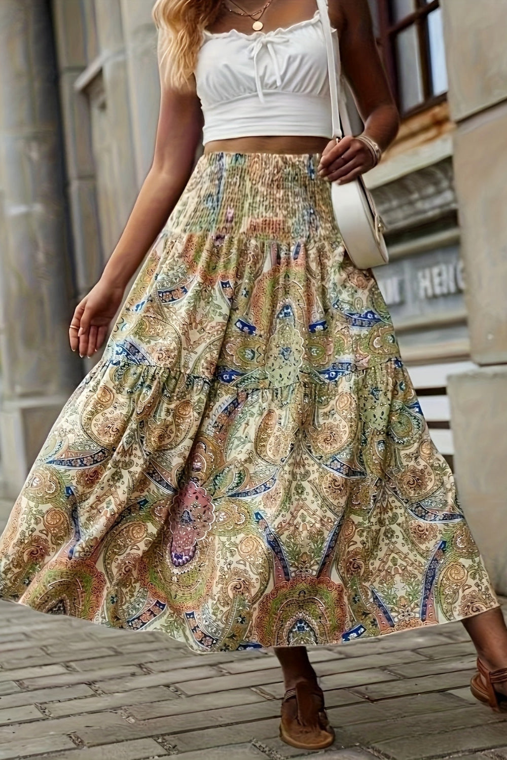 THE MARLOWE | TIERED SMOCKED SKIRT