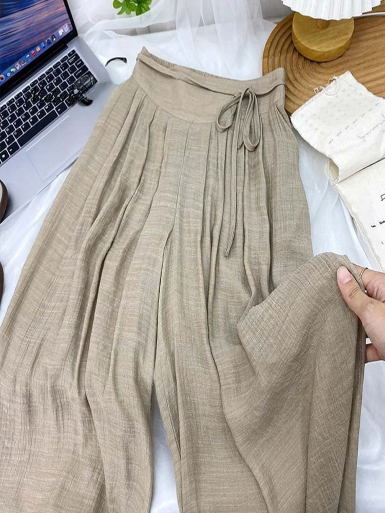 THE ALAYNA | HIGH WAIST ICE LINEN PANTS