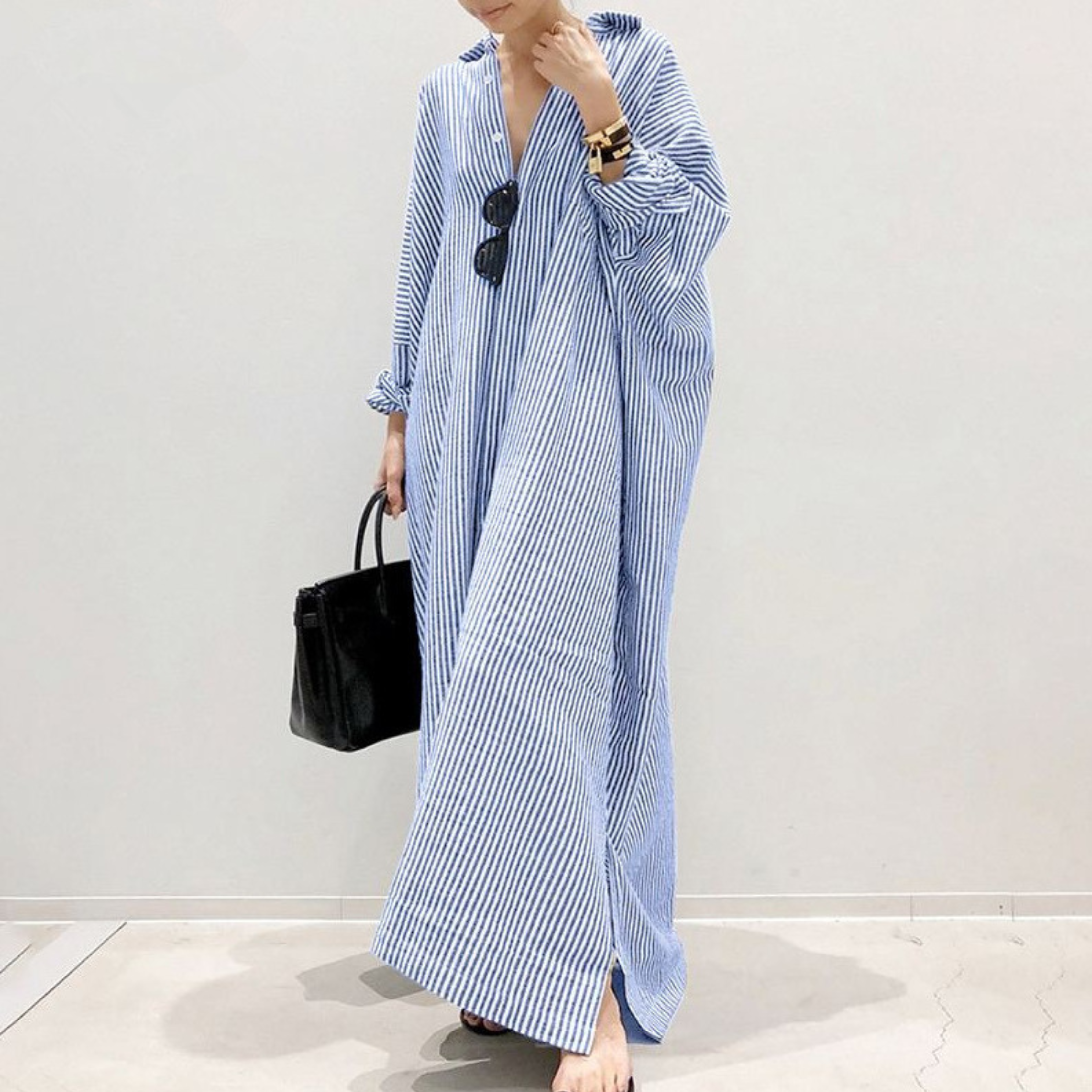 THE NOELLE | STRIPED EVERYDAY MAXI DRESS
