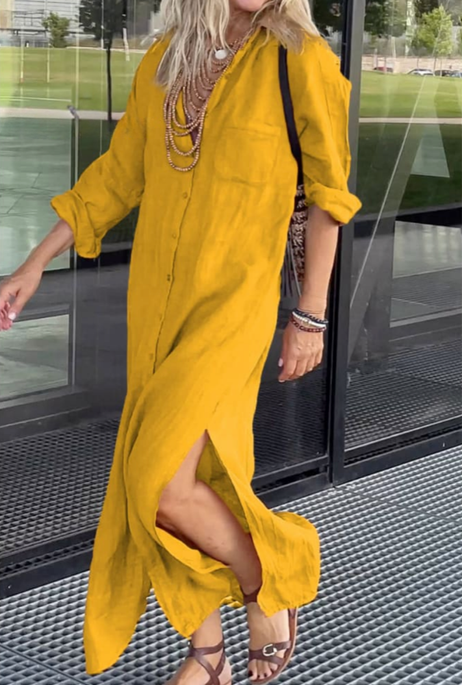 THE WILLOWBREEZE | COTTON-LINEN POCKET DRESS