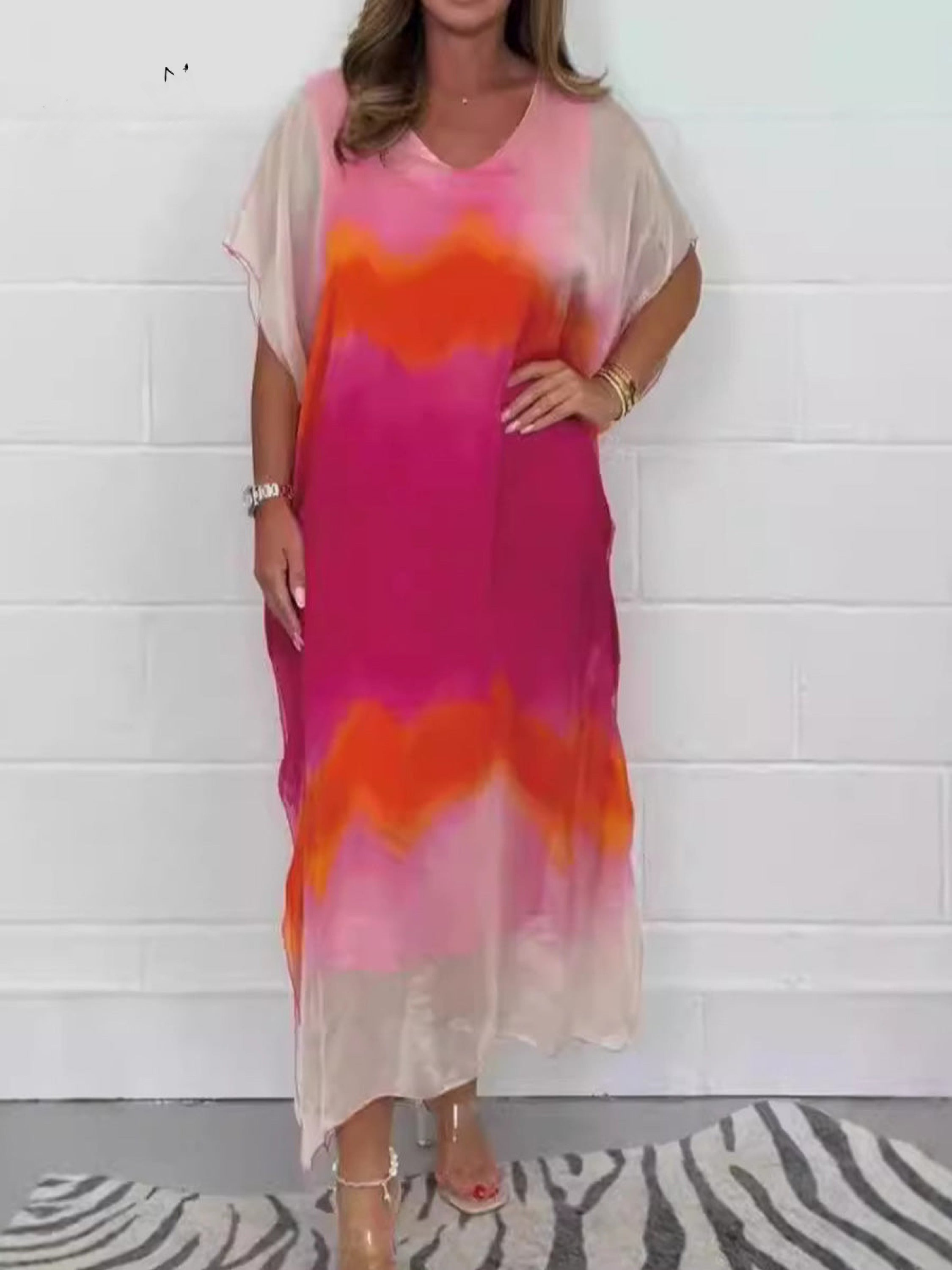 THE SOLVINA | V-NECK CASUAL SHIFT DRESS