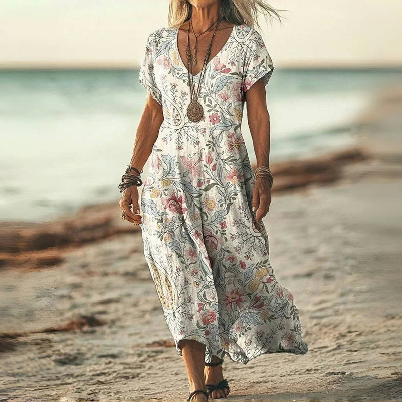 THE MARIVELLE | FLORAL VINTAGE MIDI DRESS