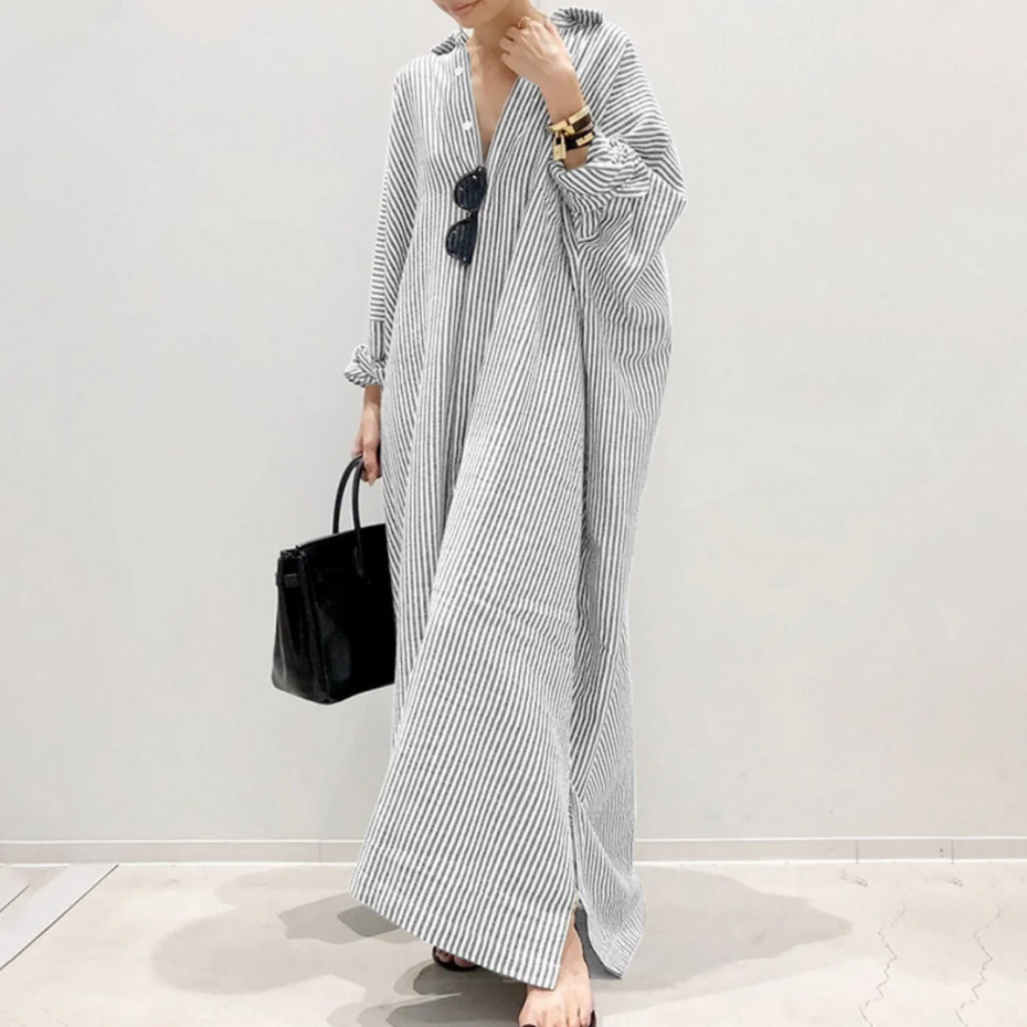 THE NOELLE | STRIPED EVERYDAY MAXI DRESS