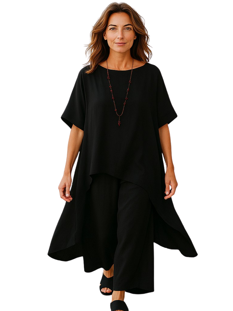 THE ELARA | COTTON-LINEN PANT SET