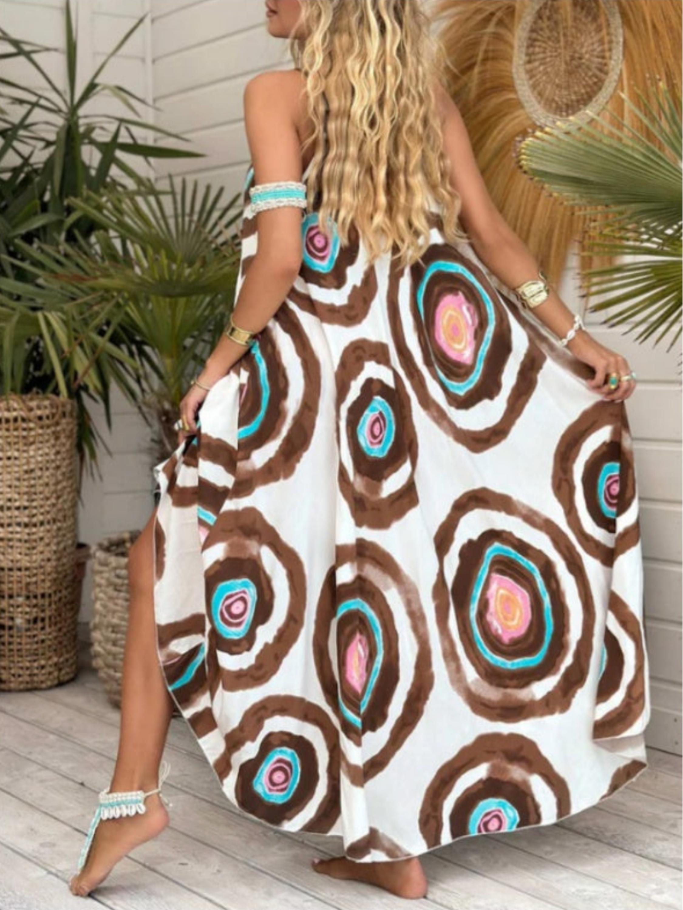THE SIENNA | BOHO SPAGHETTI STRAP FLOW DRESS