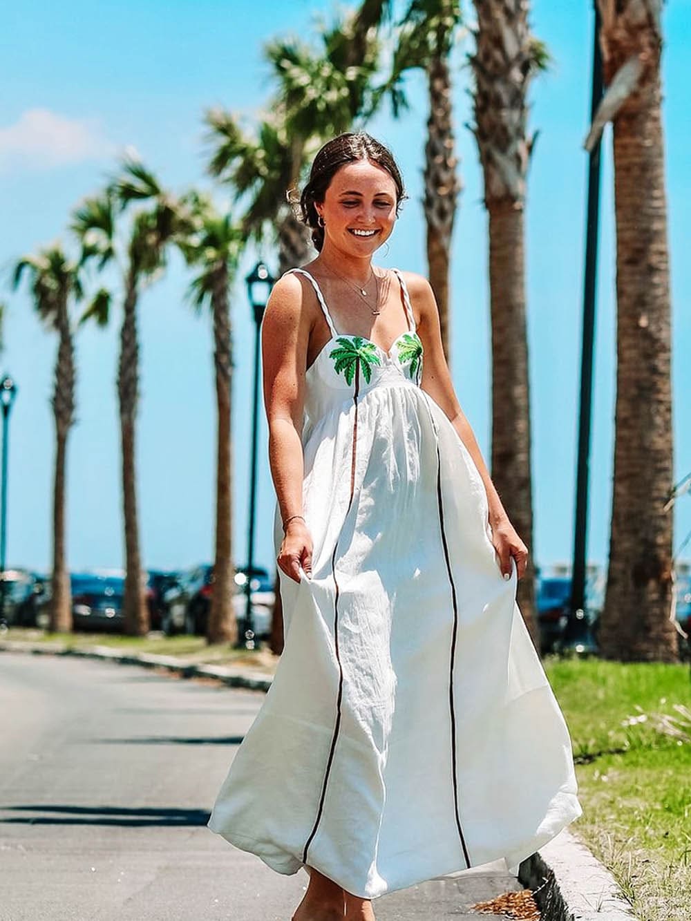 THE ZARIA | PALM OASIS SLIP DRESS