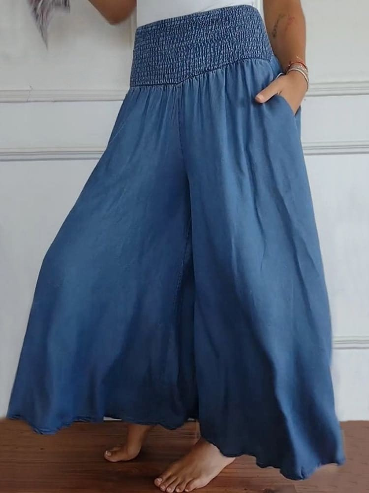 THE ELARA | COTTON WIDE-LEG PANTS