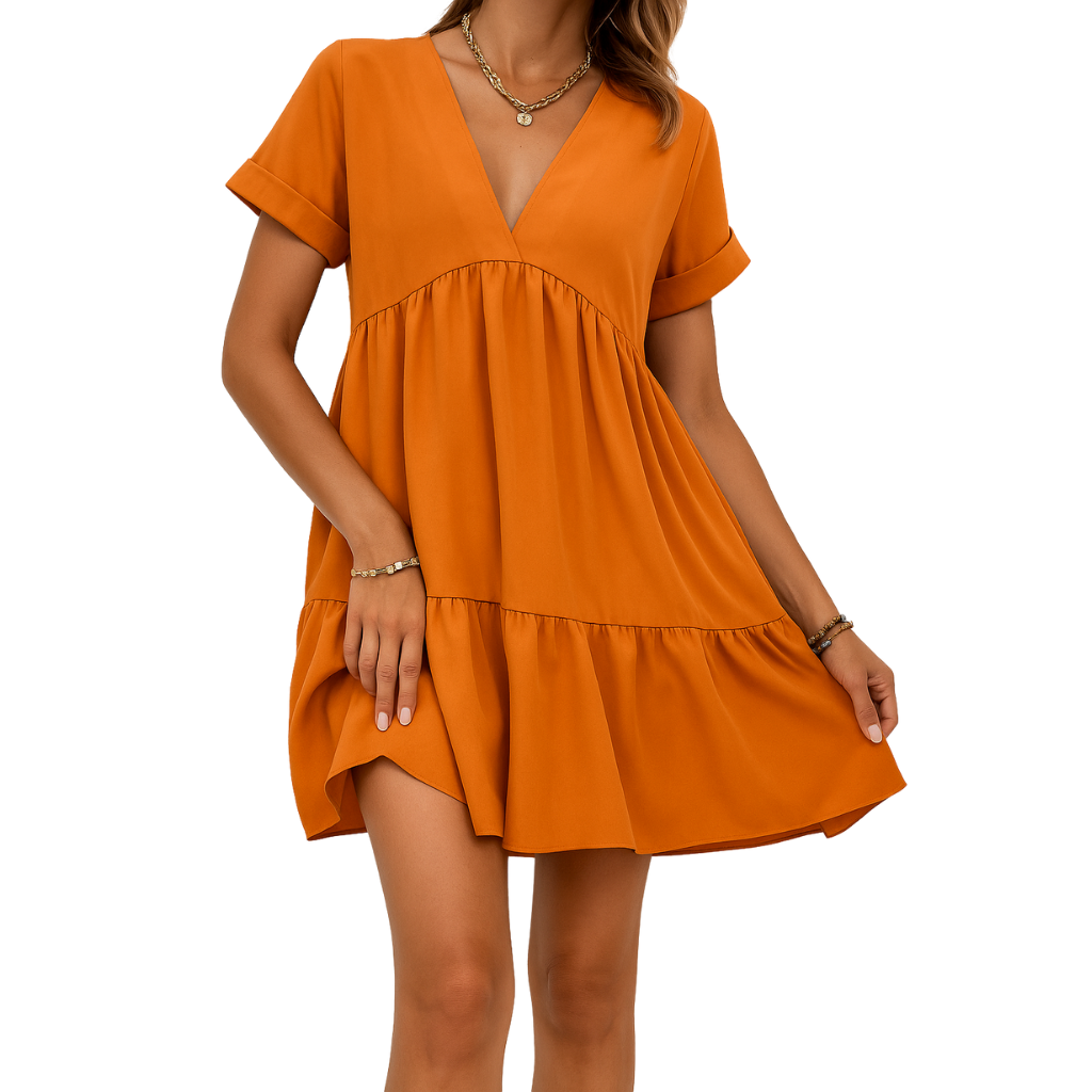 THE CELINA | CHARMING V-NECK DRESS