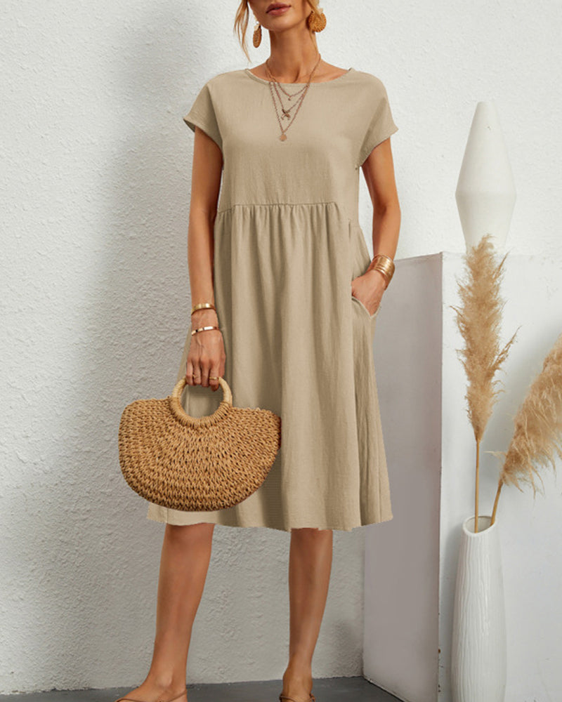 THE LIVIA | RELAXED ROUND-NECK DRESS