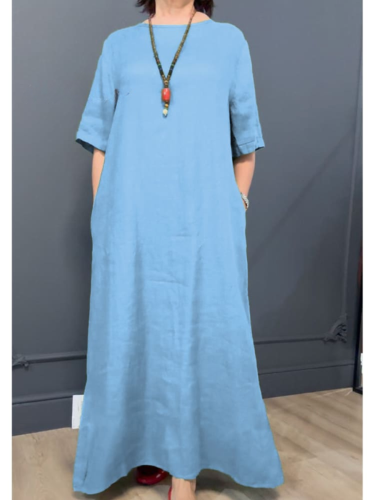 THE ALMA | CASUAL COTTON-LINEN DRESS