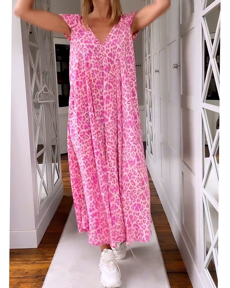 THE ZAYLA | PRINTED V-NECK MAXI