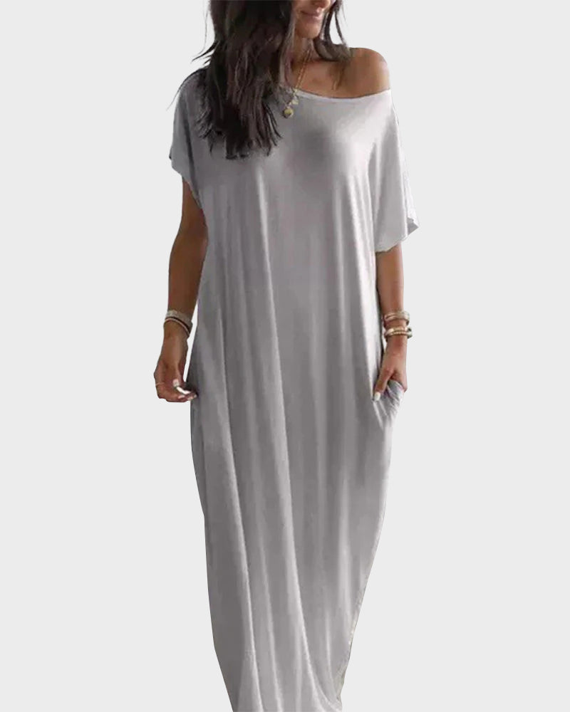 THE CASSIA | OFF-SHOULDER BATWING MAXI DRESS [Buy 2, Get 1 FREE]