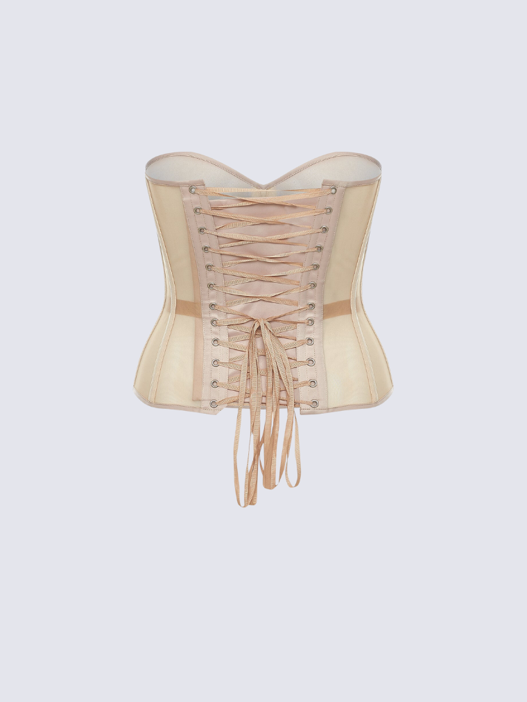 THE EVELINA | ELEGANT MESH CORSET TOP