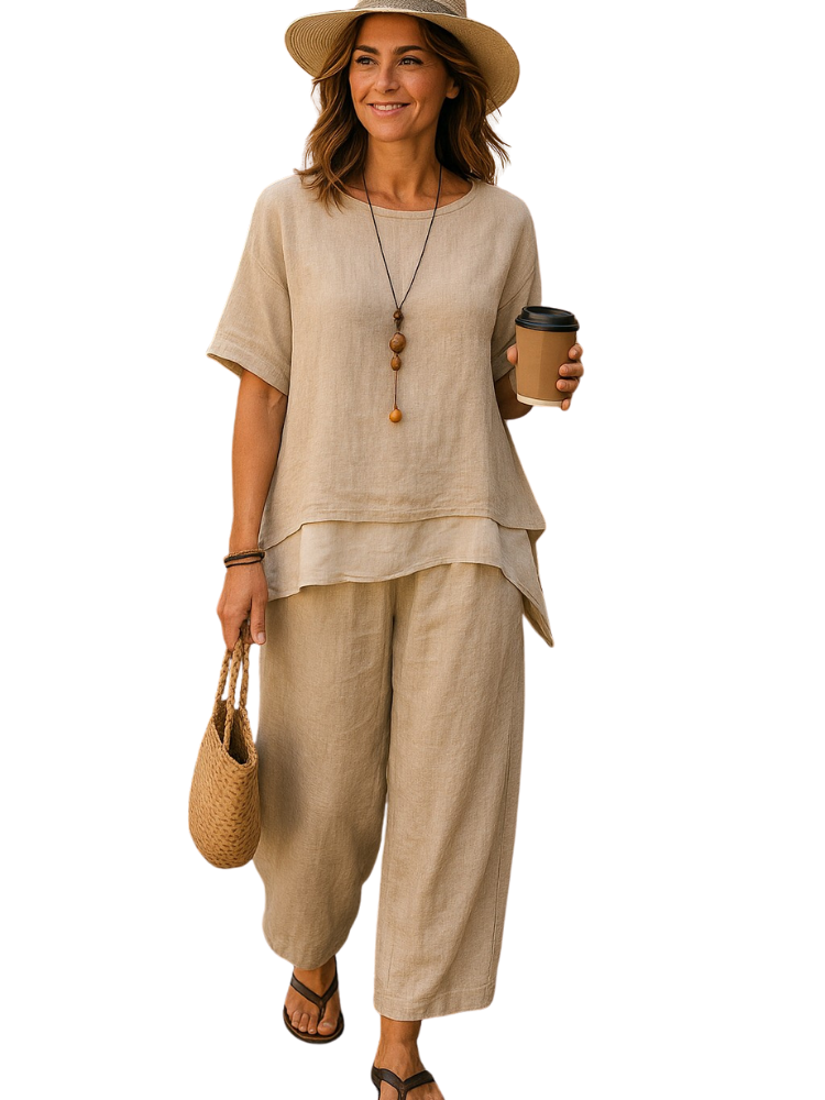 THE AMARA | ETHNIC COTTON-LINEN SET