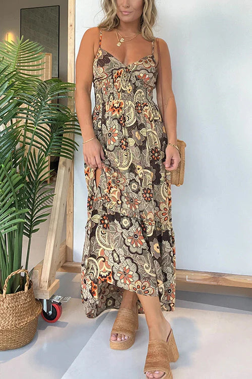 THE LYNN | LACE-UP SLIT MAXI CAMI DRESS