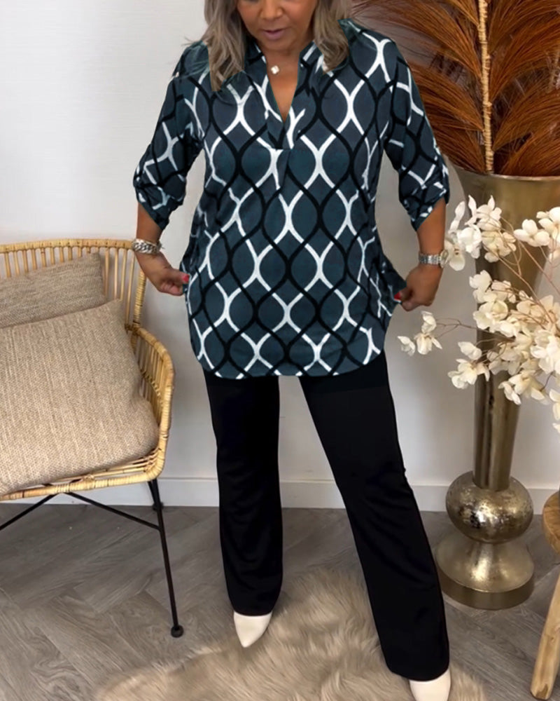 THE MAYA | ELEGANT PATTERN BLOUSE