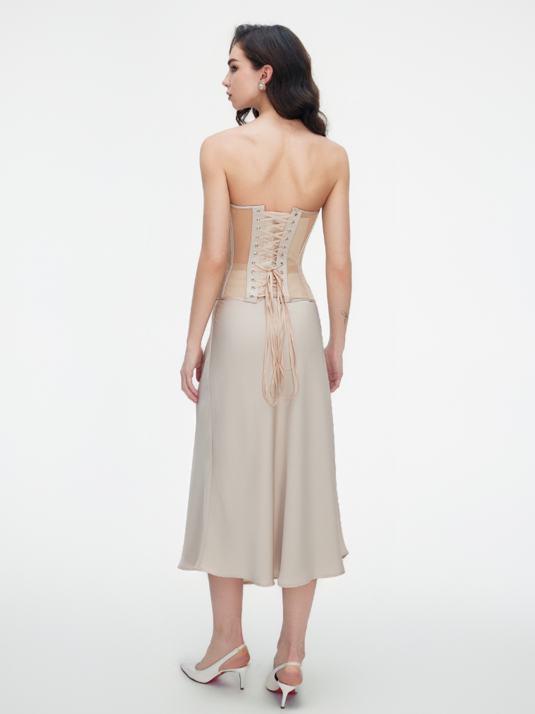 THE EVELINA | ELEGANT MESH CORSET TOP