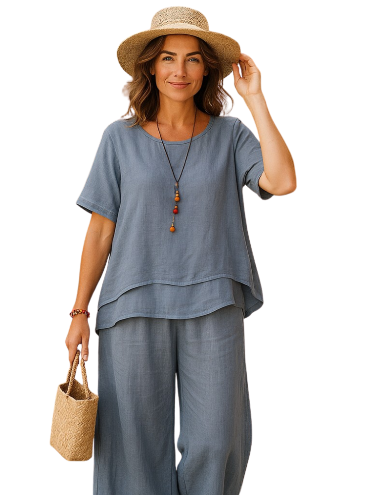 THE AMARA | ETHNIC COTTON-LINEN SET