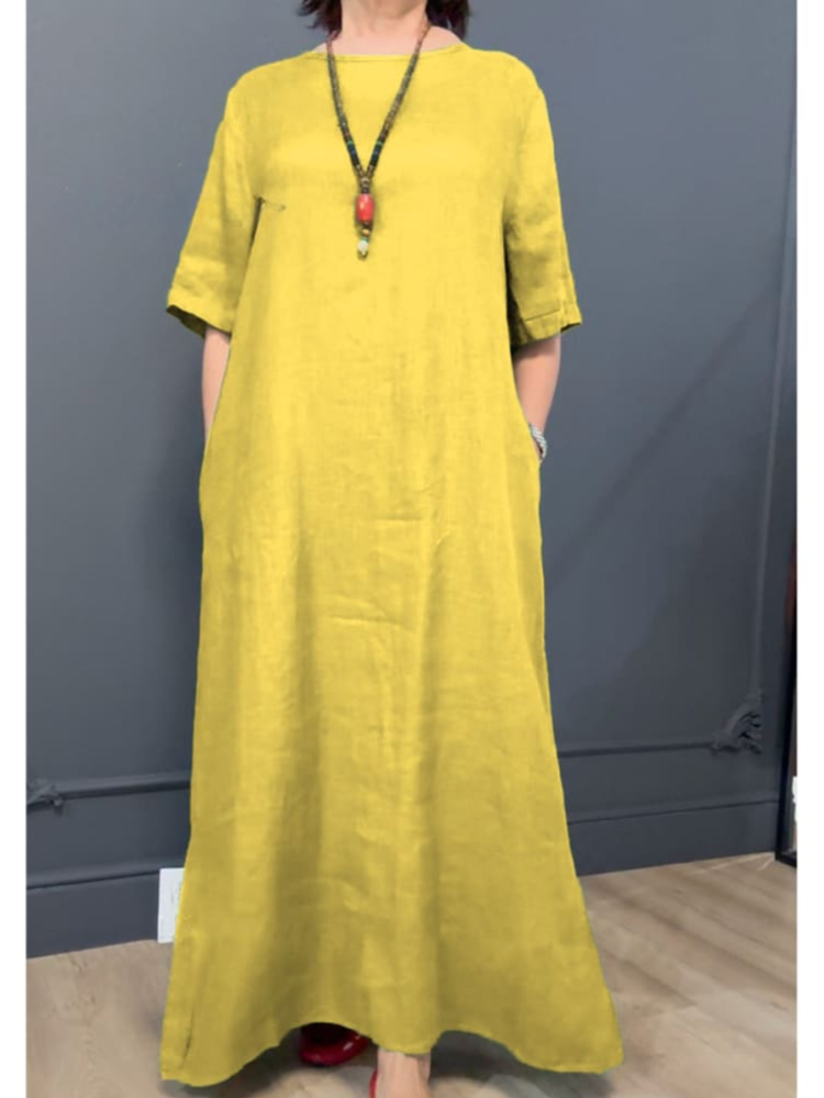 THE ALMA | CASUAL COTTON-LINEN DRESS