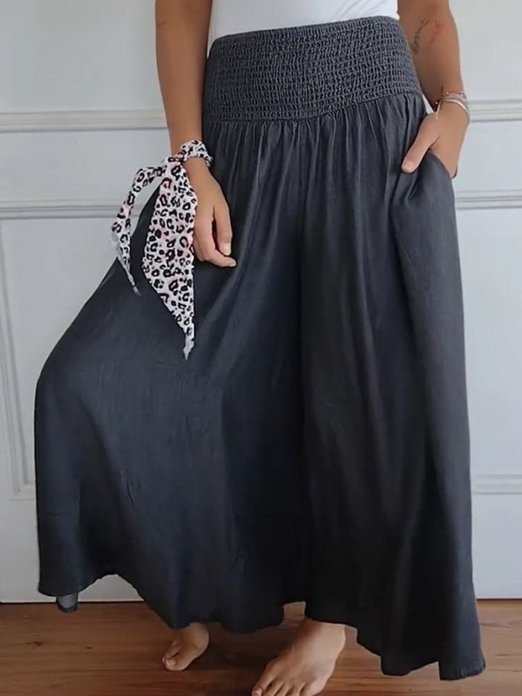 THE ELARA | COTTON WIDE-LEG PANTS