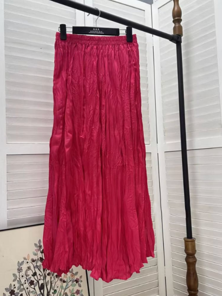 THE SORELLE | FLOWING PLEATED DRAPE SKIRT
