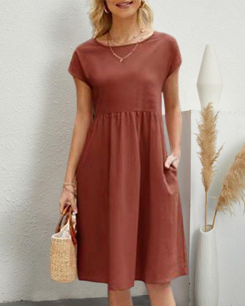 THE LIVIA | RELAXED ROUND-NECK DRESS