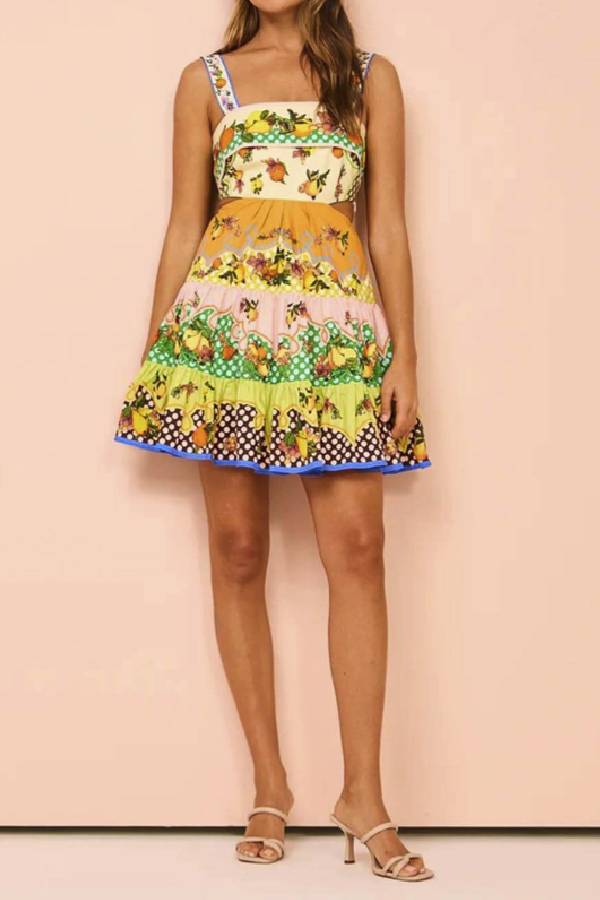THE DONNA | PLEATED HEM MINI DRESS