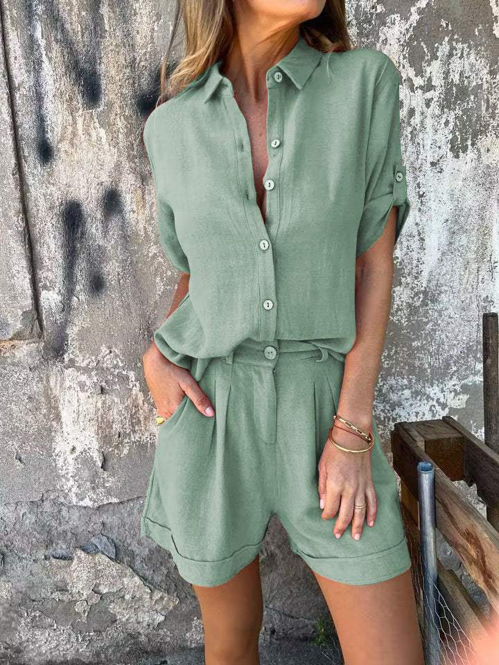 THE ELVINA | RELAXED LINEN TWO-PIECE SET