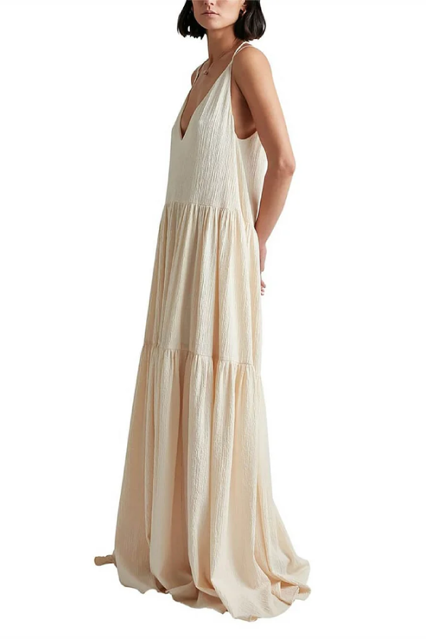 THE ANITA | V-NECKLINE STRAPPY MAXI DRESS
