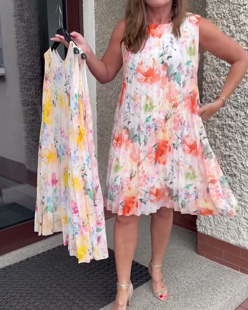THE MARIBEL | SLEEVELESS BLOOM DRESS