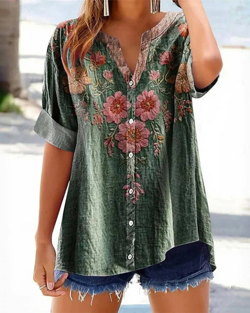 THE MARINA| ELEGANT V-NECK BLOUSE