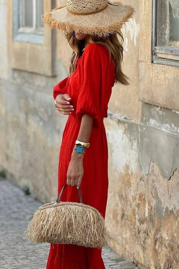 THE GRACE | RUFFLED LOOSE MAXI DRESS
