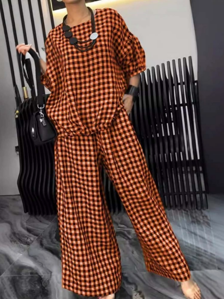 THE LORIEN | CHECKED RELAXED COTTON SET