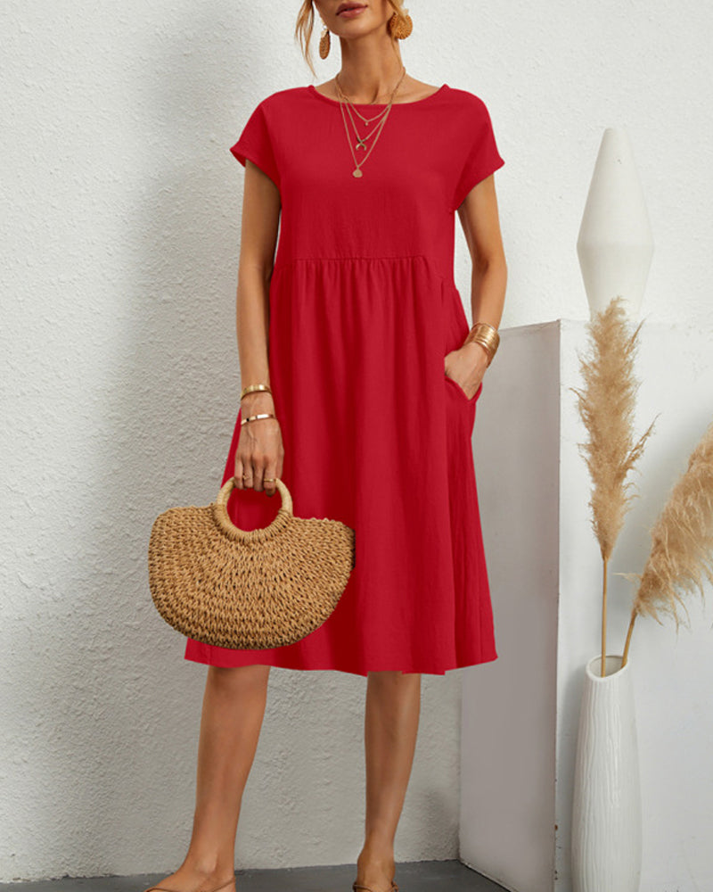 THE LIVIA | RELAXED ROUND-NECK DRESS