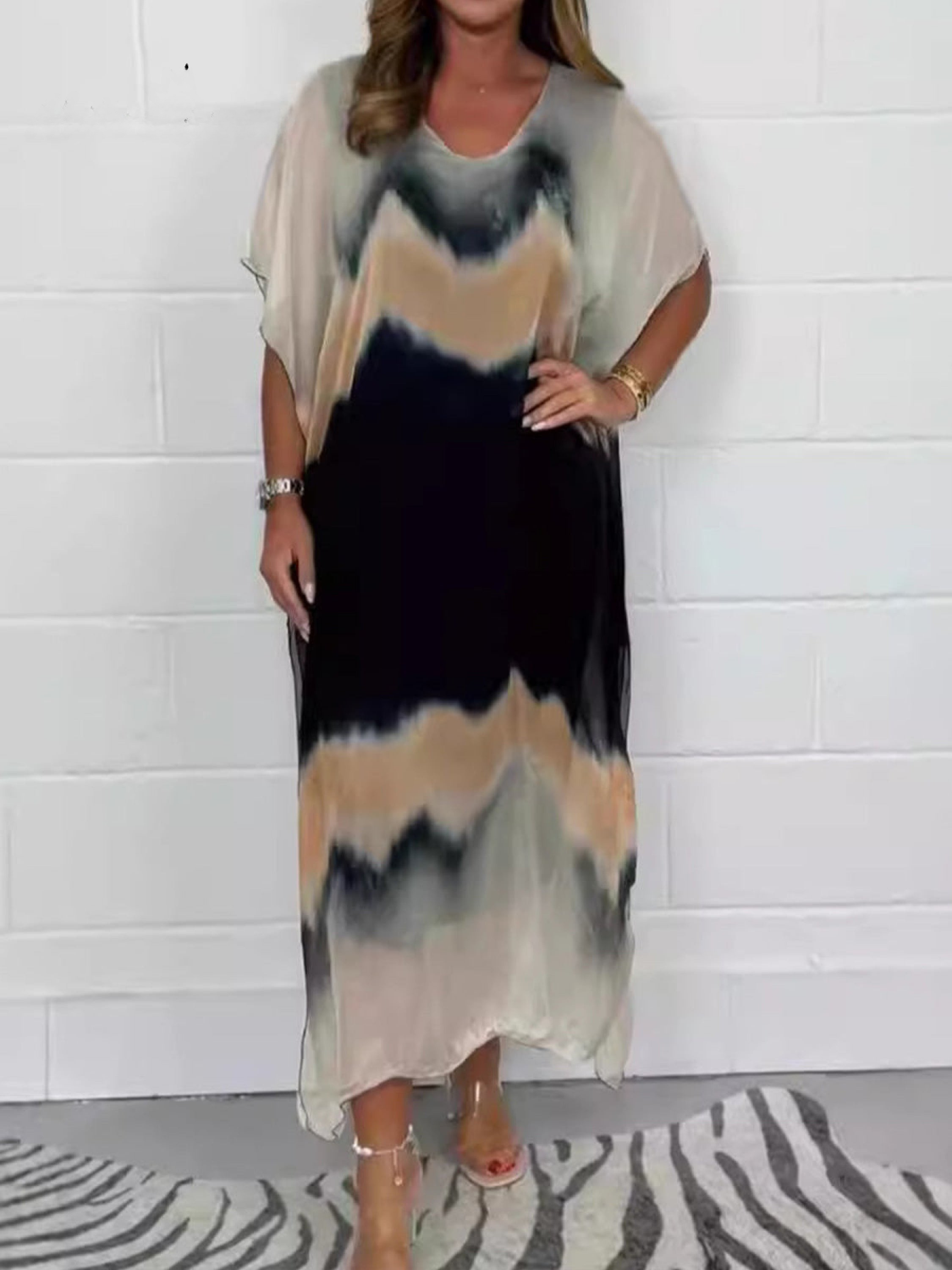 THE SOLVINA | V-NECK CASUAL SHIFT DRESS